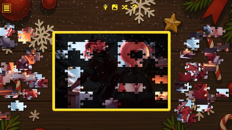 Furry Christmas Temptation – Naughty Jigsaw screenshot