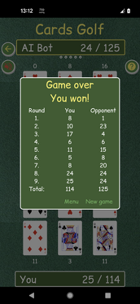 Cards Golf screenshot