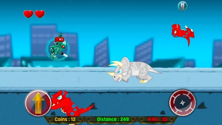 Real Robot Fighting Game 2016 -  Shoot Dinosaur with Robot Gun screenshot