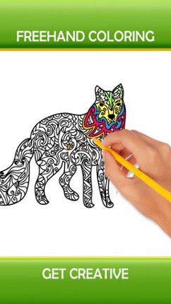 Animal Art Designs - Zen Therapy Adult Coloring Book Image