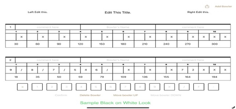 Bowling Roster screenshot