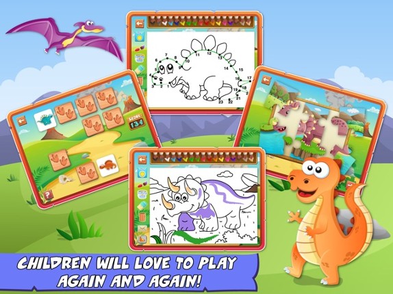 Dinosaurs Activity Center Paint & Play Free - All In One Educational Dino Learning Games for Toddlers and Kids screenshot