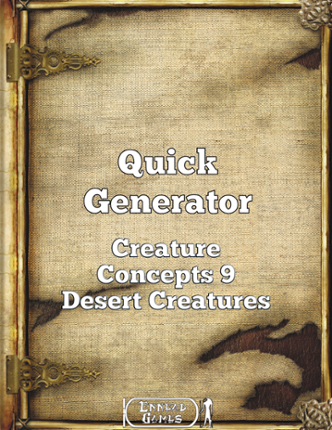 Quick Generator - Creature Concepts 9 - Desert Creatures Game Cover