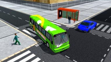 Roadway Sim Tourist Bus Drive To London City Image