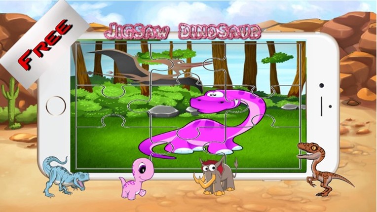 Dinosaur Jigsaw Puzzle Farm - Fun Animated Kids Jigsaw Puzzle with HD Cartoon Dinosaurs Image