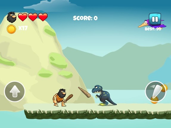 Dinosaur vs Caveman - Dino Hunting Games for Kids Image