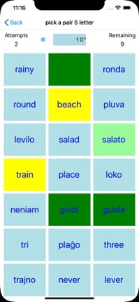 PickAPair Esperanto - English screenshot