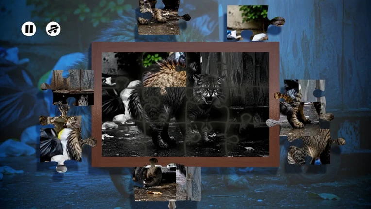 Puzzles Evil Cats Image