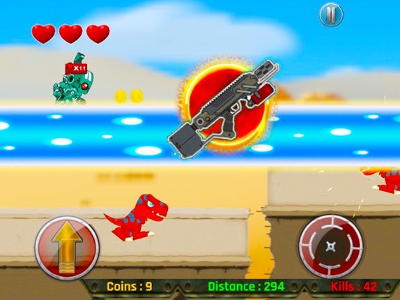 Real Robot Fighting Game 2016 -  Shoot Dinosaur with Robot Gun screenshot