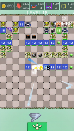 Bot and balls. Brick breaker screenshot