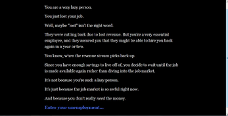 You are a very lazy person. screenshot