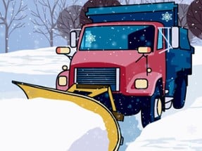 Hidden Snowflakes in Plow Trucks Image