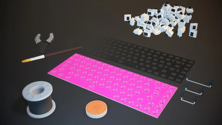 Mechanical Keyboard Building Simulator screenshot