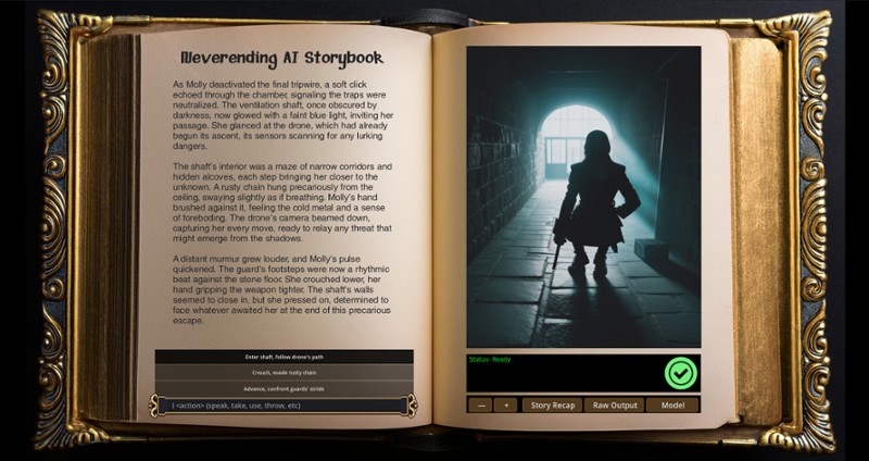 Neverending AI Storybook screenshot