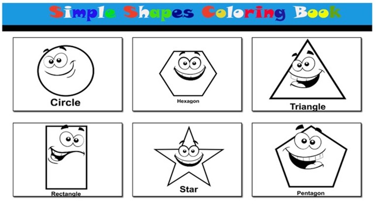 Simple Shapes Coloring Pages For Toddlers screenshot