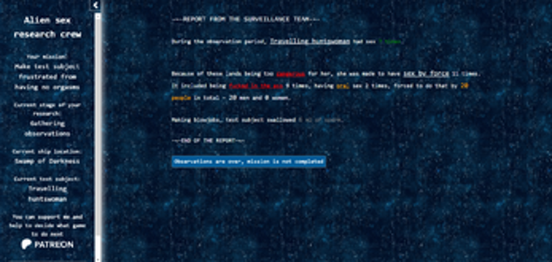 Alien sex research crew screenshot