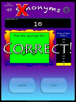 Brainy Skills Synonym Antonym screenshot