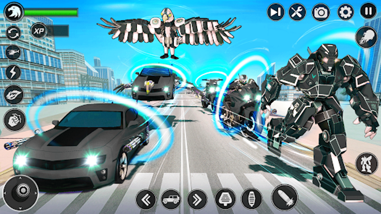 Flying Hawk Robot Car Games Image