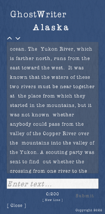GhostWriter - A collaborative, anonymous, creative writing experiment. Image