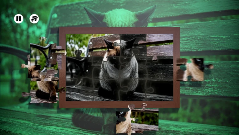 Puzzles Evil Cats Image