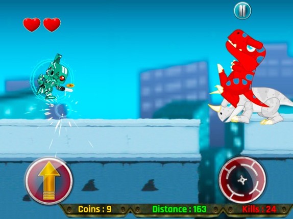 Real Robot Fighting Game 2016 -  Shoot Dinosaur with Robot Gun screenshot