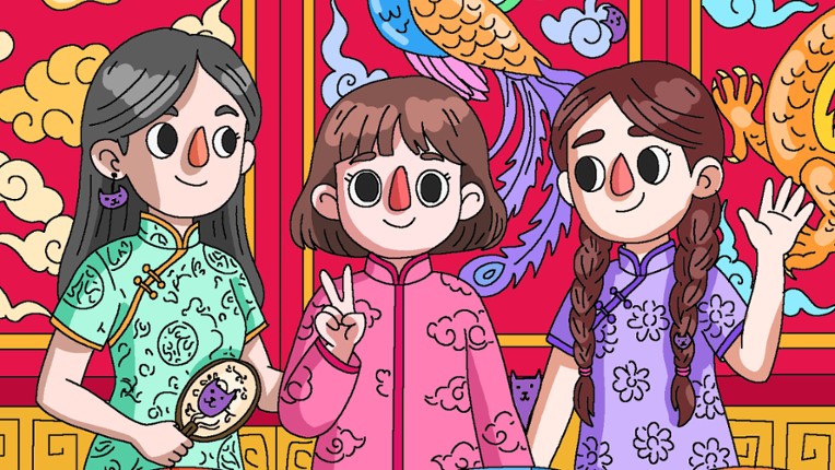 100 Cats Lost in China Find & Color screenshot