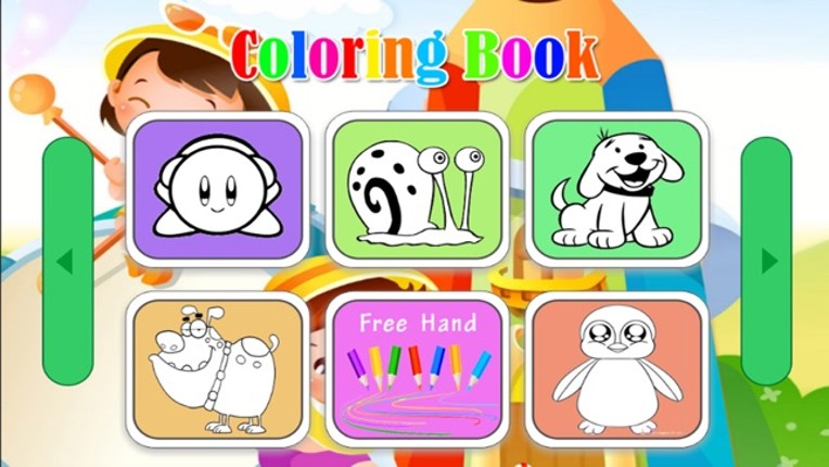 Animals Cartoon Coloring Page  Learning for kids Image