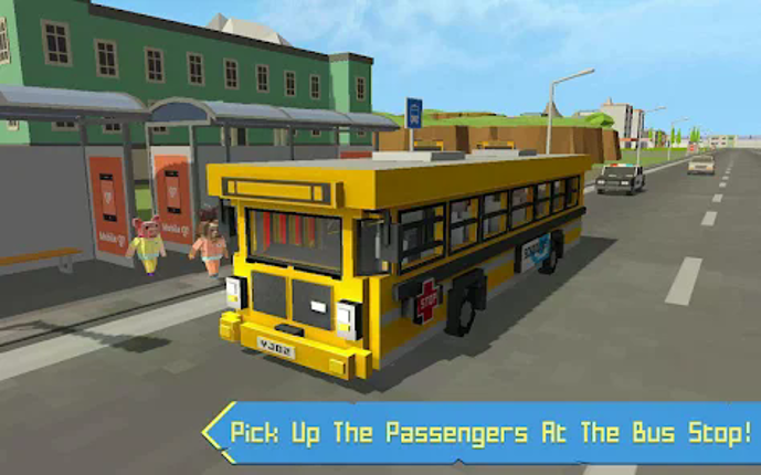 School Bus Game Blocky World Image