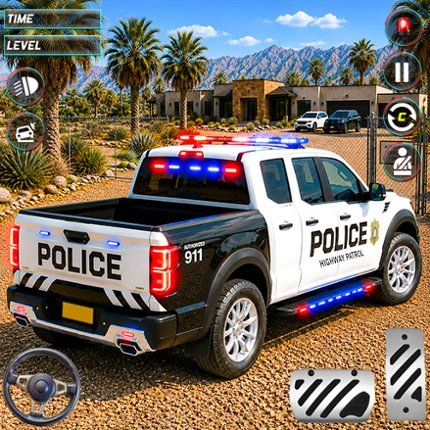 City Police Chase Driving 3D Image