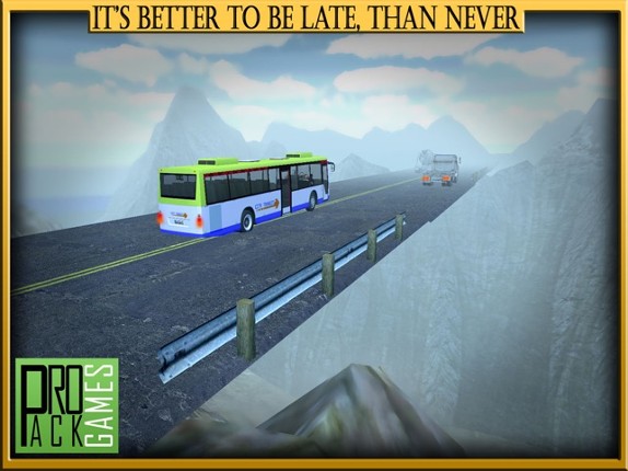 Mountain Bus Driving Simulator Cockpit View - Dodge the traffic on a dangerous highway Image
