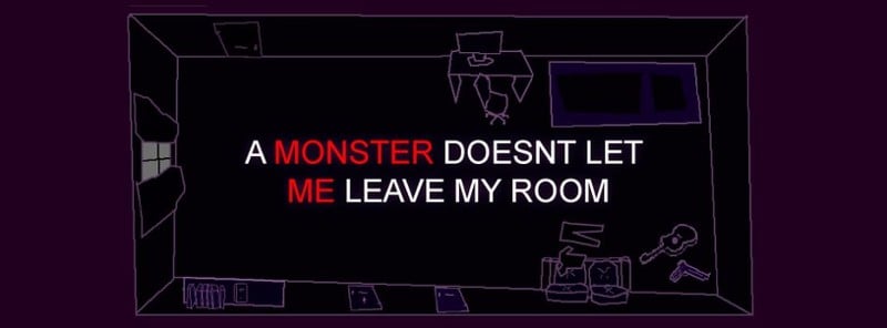 A monster doesn't let me leave my room Game Cover