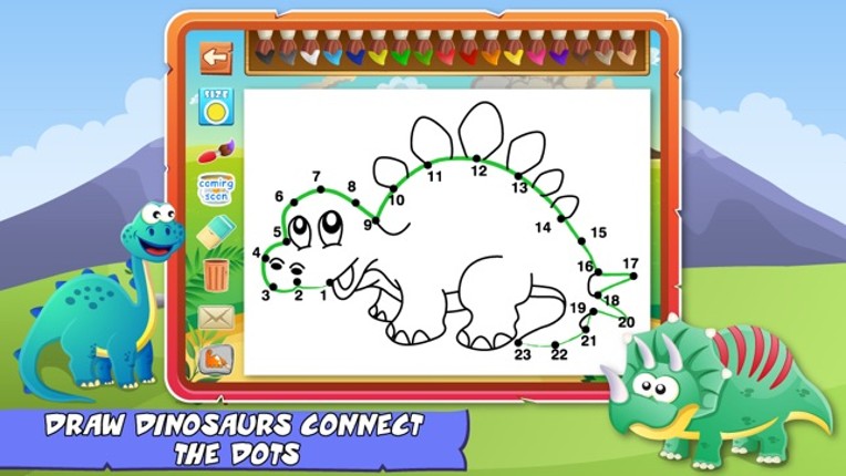 Dinosaurs Activity Center Paint & Play Free - All In One Educational Dino Learning Games for Toddlers and Kids screenshot