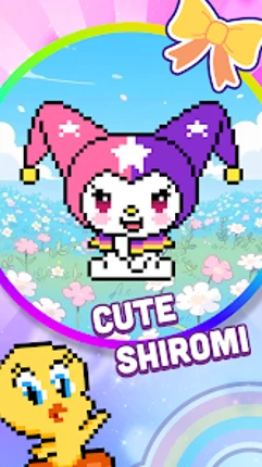 Pixel Number Cute Coloring Image