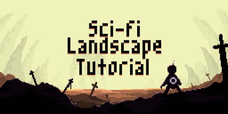 Pixel Art Tutorial - Sci-fi Landscape Tutorial 1 Image
