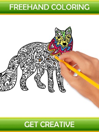 Animal Art Designs - Zen Therapy Adult Coloring Book Image