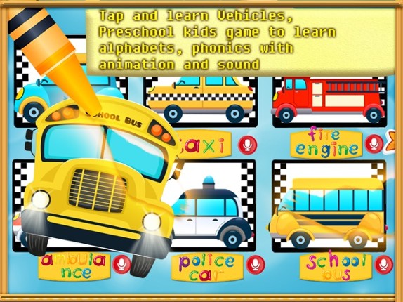 Car Vocab &amp; Paint Game - The artstudio for kids screenshot