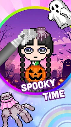 Pixel Number Cute Coloring screenshot