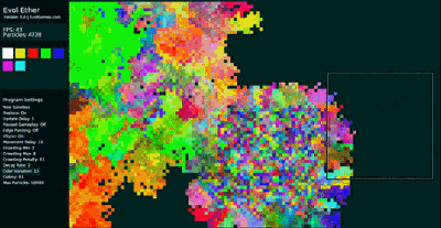 Evol Ether: Evolving Ether Simulation Image