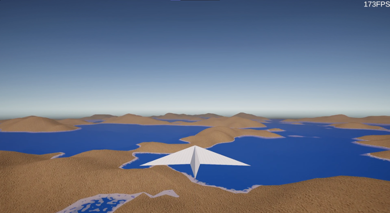 Paper-plane flight-sim 3D Endless-World Image