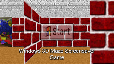 Windows 3D Maze Screensaver Game Image