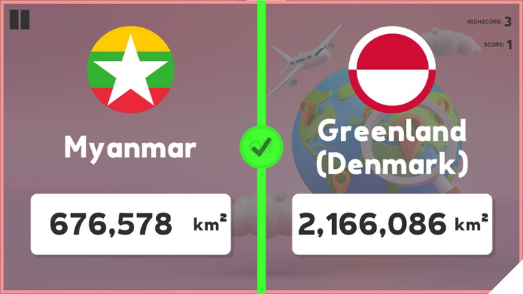 Which Country Is Larger? screenshot