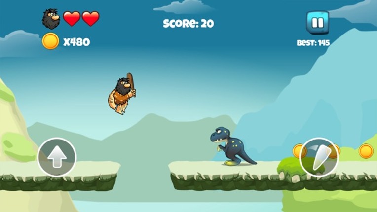 Dinosaur vs Caveman - Dino Hunting Games for Kids screenshot