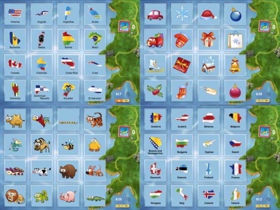 Memory Card Games 8 play sets screenshot