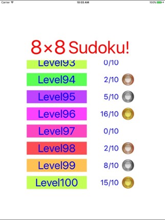 6x6 &amp; 7x7 &amp; 8x8 SUDOKU from Easy to Difficult screenshot