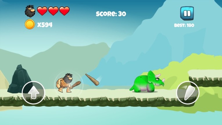 Dinosaur vs Caveman - Dino Hunting Games for Kids screenshot