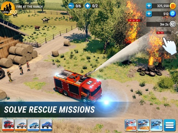EMERGENCY HQ: firefighter game screenshot