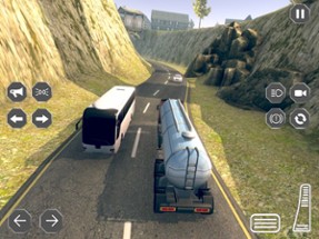 Oil Transport Truck Driving 3D Image