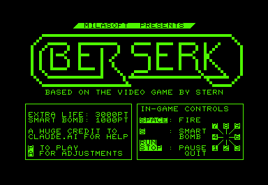 Games like Berserk - An arcade game for the Commodore PET Computer (in colour)