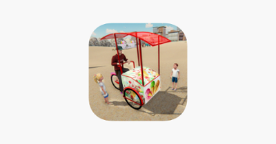 Ice Cream Cart Delivery Boy 3D Image