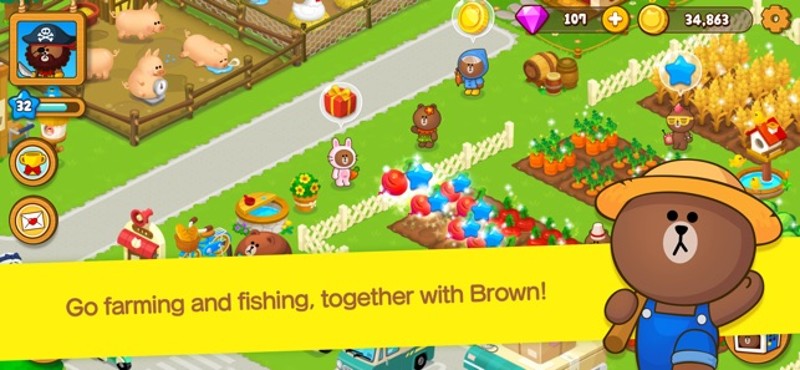 LINE BROWN FARM screenshot